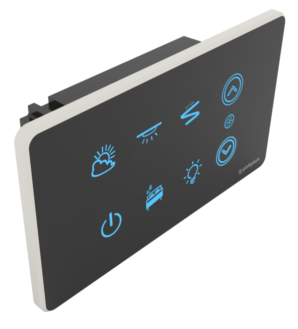 Luxeray ZigBee 6 Switch + 1 Fan  (Toggle/Scene/2-Way/Dimmer)  Glass Panel Touch Switch - 4M  (6+1+0+0U)